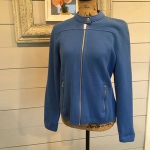 Lauren Ralph Lauren Blue  Knit Jacket